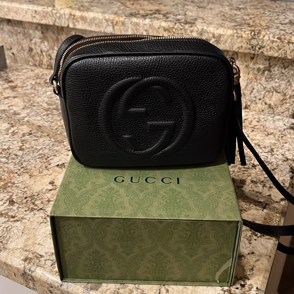 Gucci Black Leather Crossbody Bag